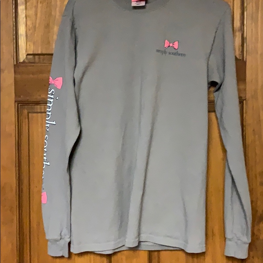 Simply Southern Long Sleeved tee Gray Small